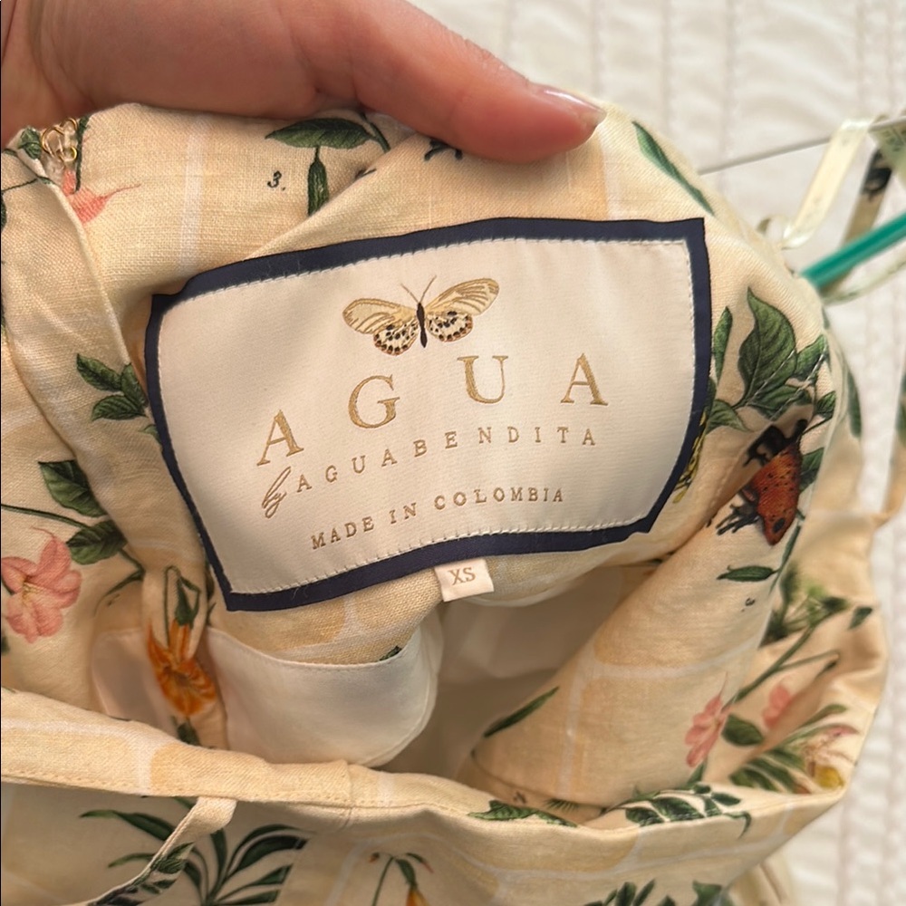 Agua Bendita Cream Floral Patterned Garment